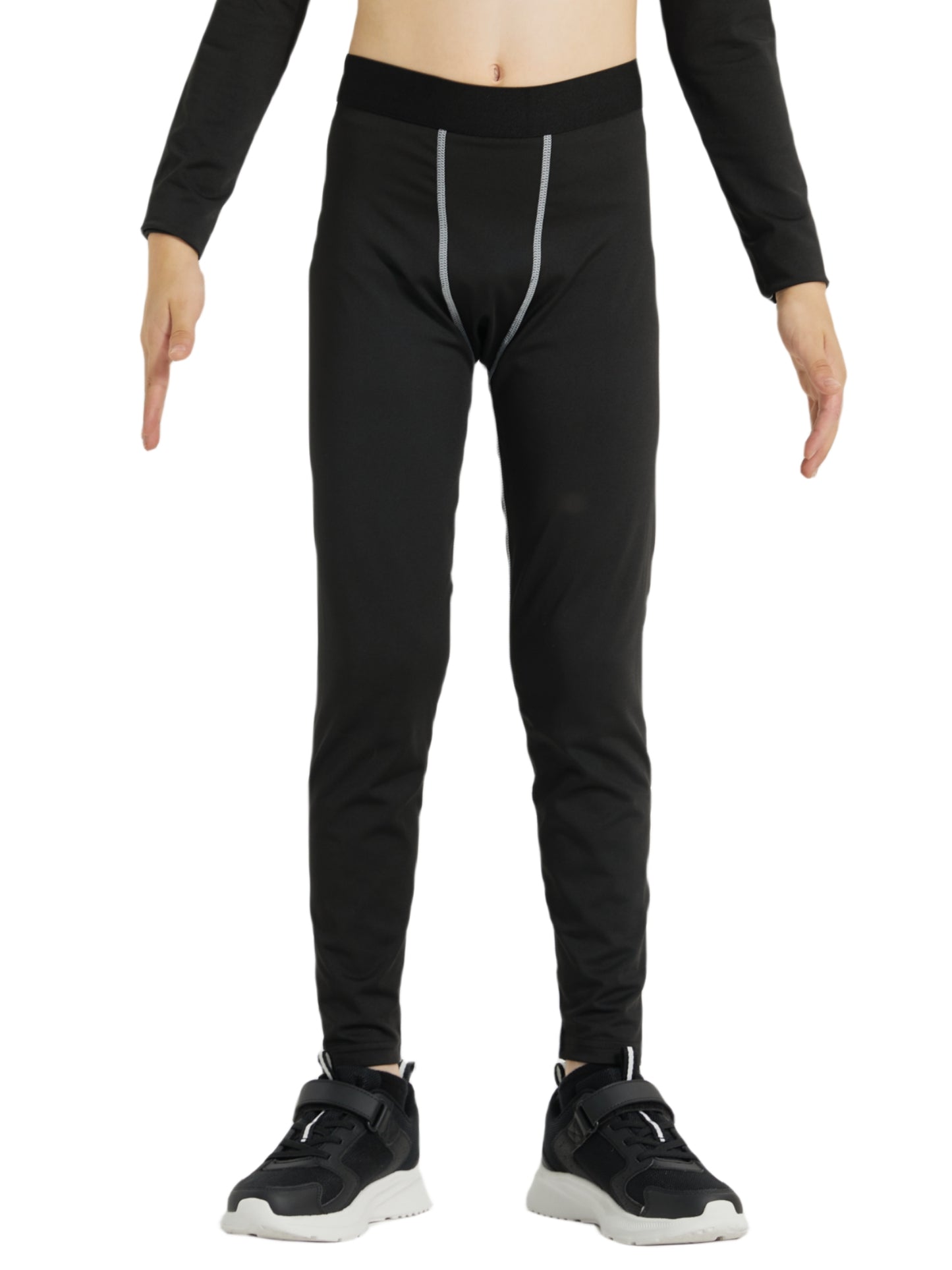 2 Pack Youth Boys Compression Leggings Athletic Workout Running Tights