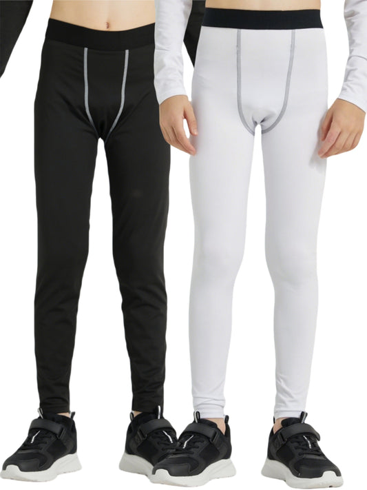 Youth Boys Compression Leggings Girls Athletic Sport Base Layer Pants Workout Running