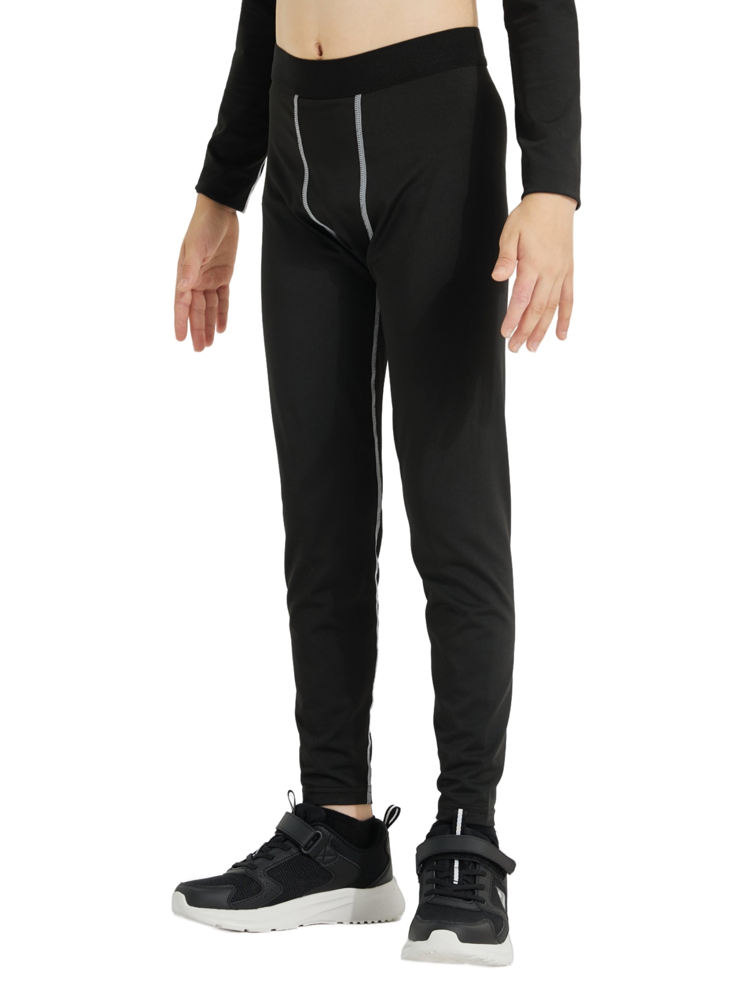 2 Pack Youth Boys Compression Leggings Athletic Workout Running Tights