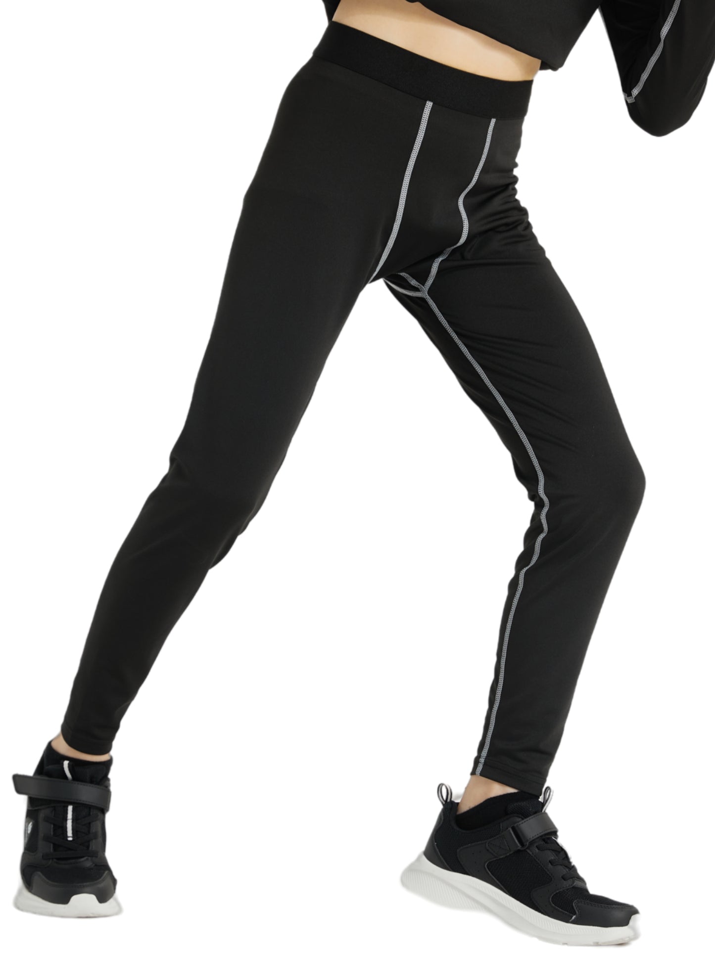 2 Pack Youth Boys Compression Leggings Athletic Workout Running Tights