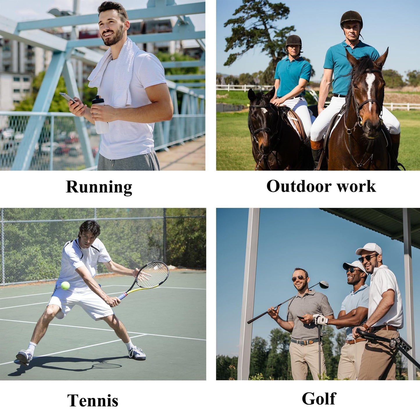 LANBAOSI 3 Pack Mens Polo-Shirts Short Sleeve Slim Fit Shirts Quick Dry Golf Casual Workout Shirts