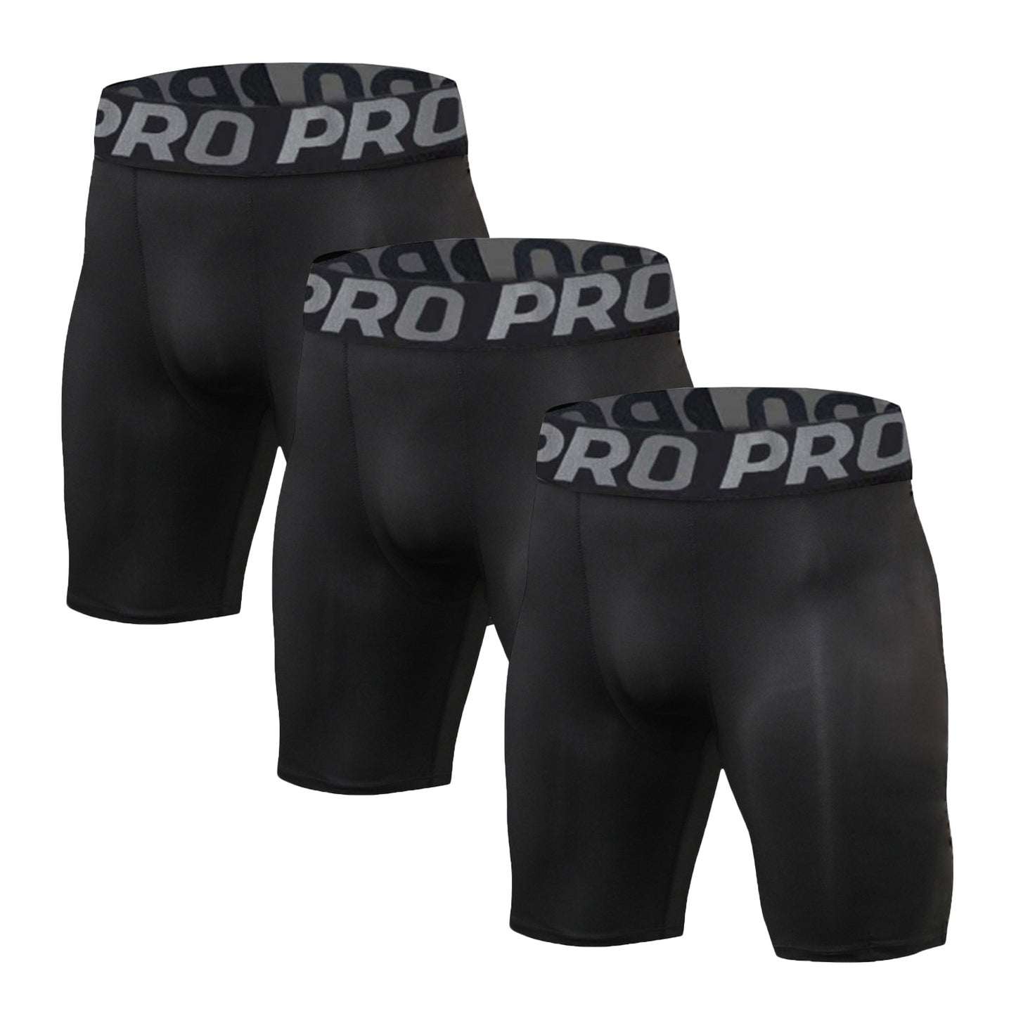 LANBAOSI 3 Pack Mens Performance Compression Shorts Spandex Running Underwear for Men Athletic Shorts Biking Running