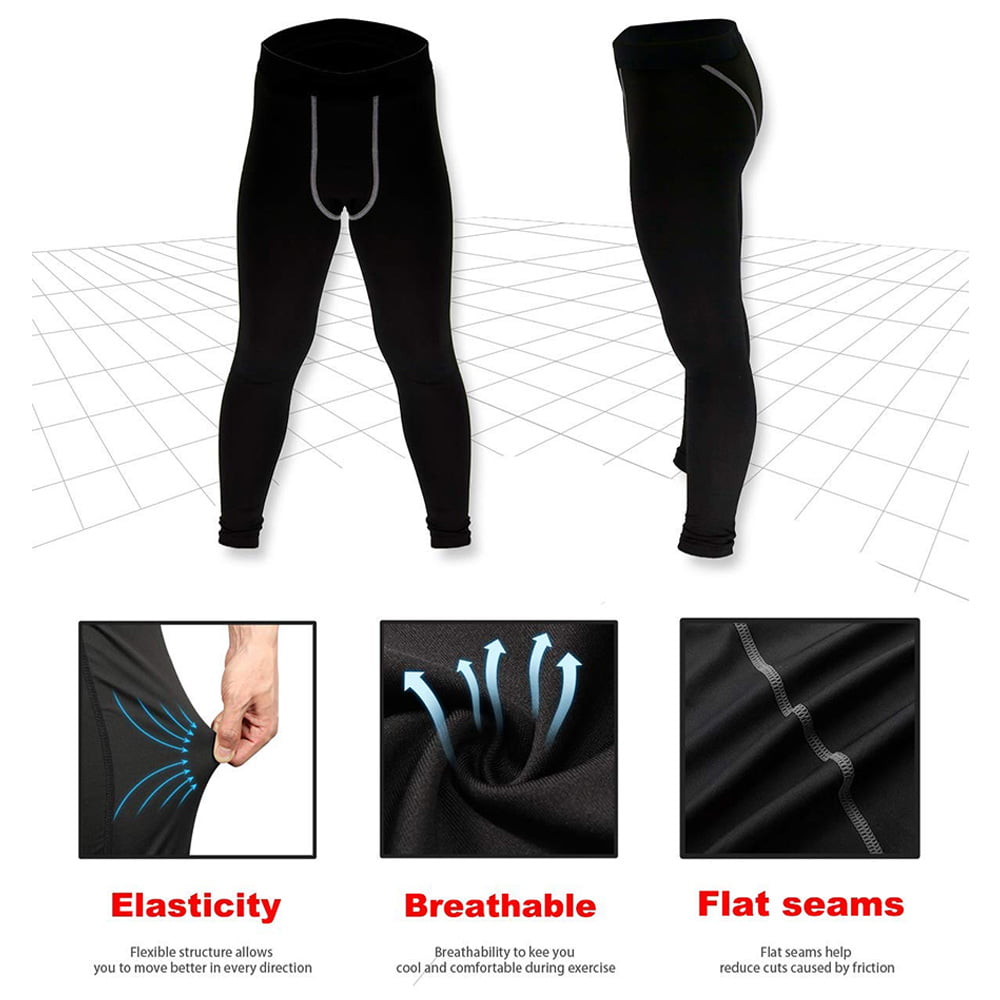 2 Pack Youth Boys Compression Leggings Athletic Workout Running Tights