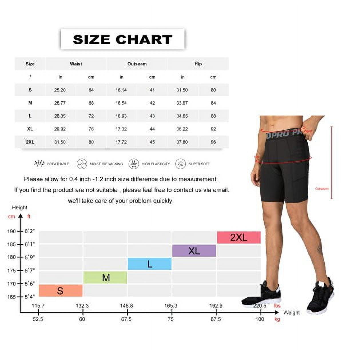 5 Pack Compression Shorts Men with Pocket, Spandex Running Shorts Sport Athletic Workout Performance Underwear