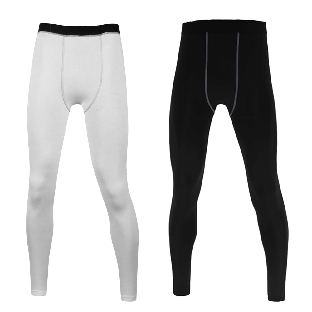 2 Pack Youth Boys Compression Leggings Athletic Workout Running Tights