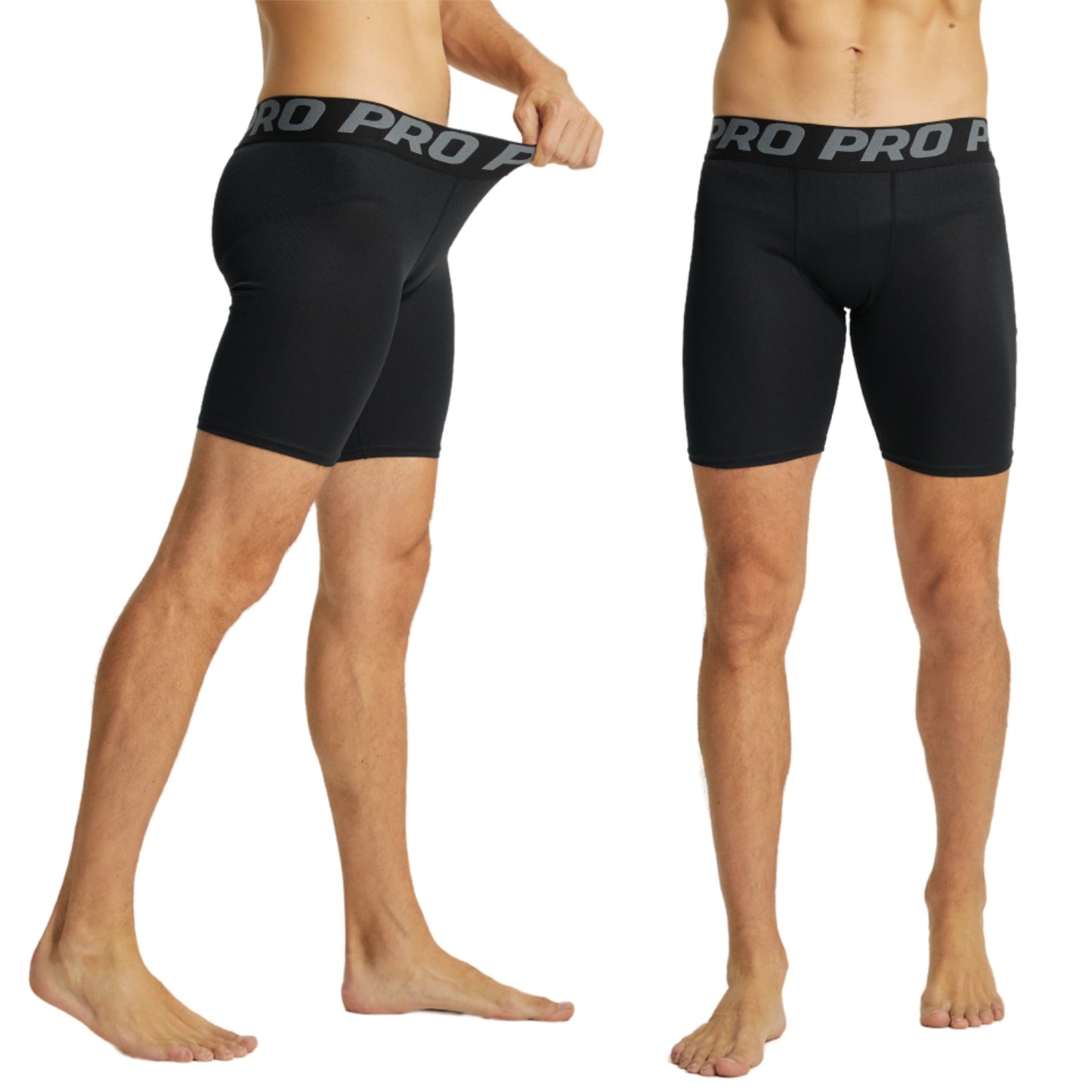 LANBAOSI 3 Pack Mens Performance Compression Shorts Spandex Running Underwear for Men Athletic Shorts Biking Running