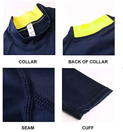 2 Pack Men Thermal Turtle Mock Neck Shirts Male Compression Long Sleeve Tops LANBAOSI