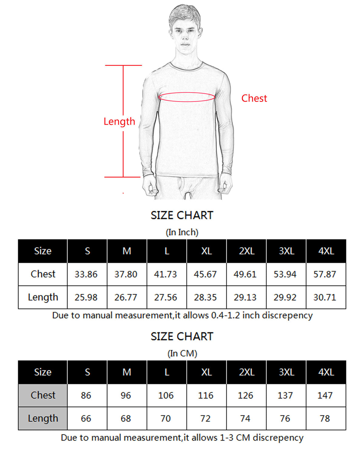 2 Pack Men Thermal Underwear Top Crew Neck Male Long Johns Shirts LANBAOSI