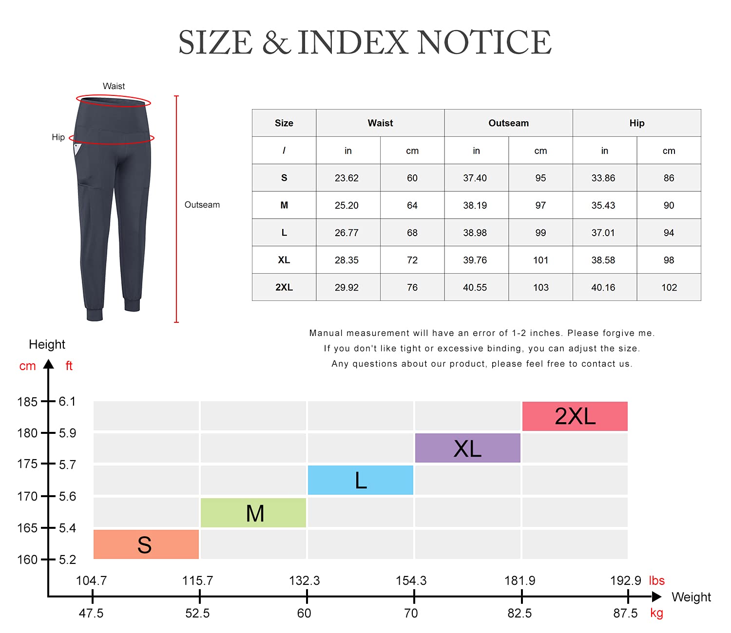 2 Pack Women Jogger Pants High Waisted Sweatpants with Pockets Female Tapered Casual Lounge Pants Loose Track Cuff Leggings LANBAOSI