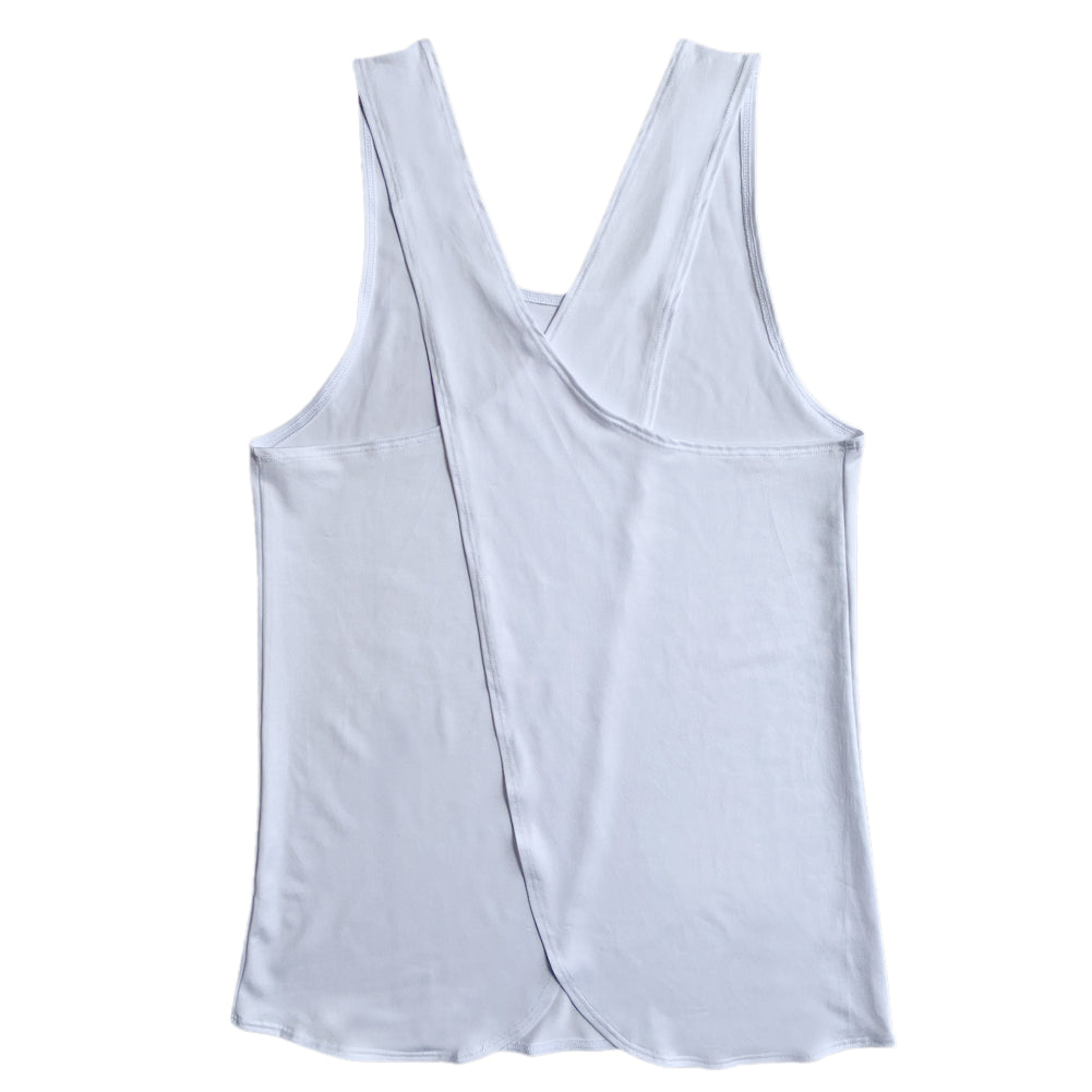 2 Packs Loose Fit Women Sleeveless Yoga Shirts Cross Cut Summer Tank Tops LANBAOSI