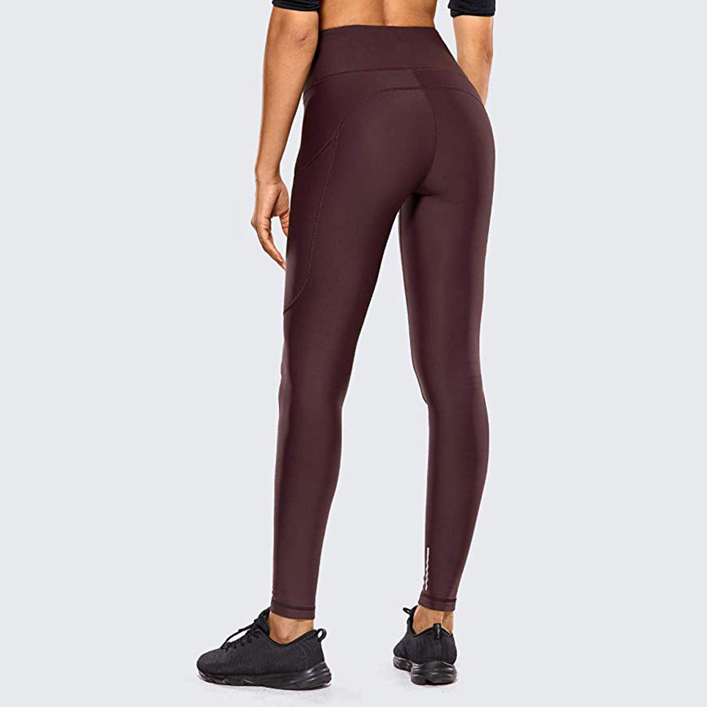 2 Packs Women's High Waist Yoga Leggings with Pocket Reflective Running Tights LANBAOSI