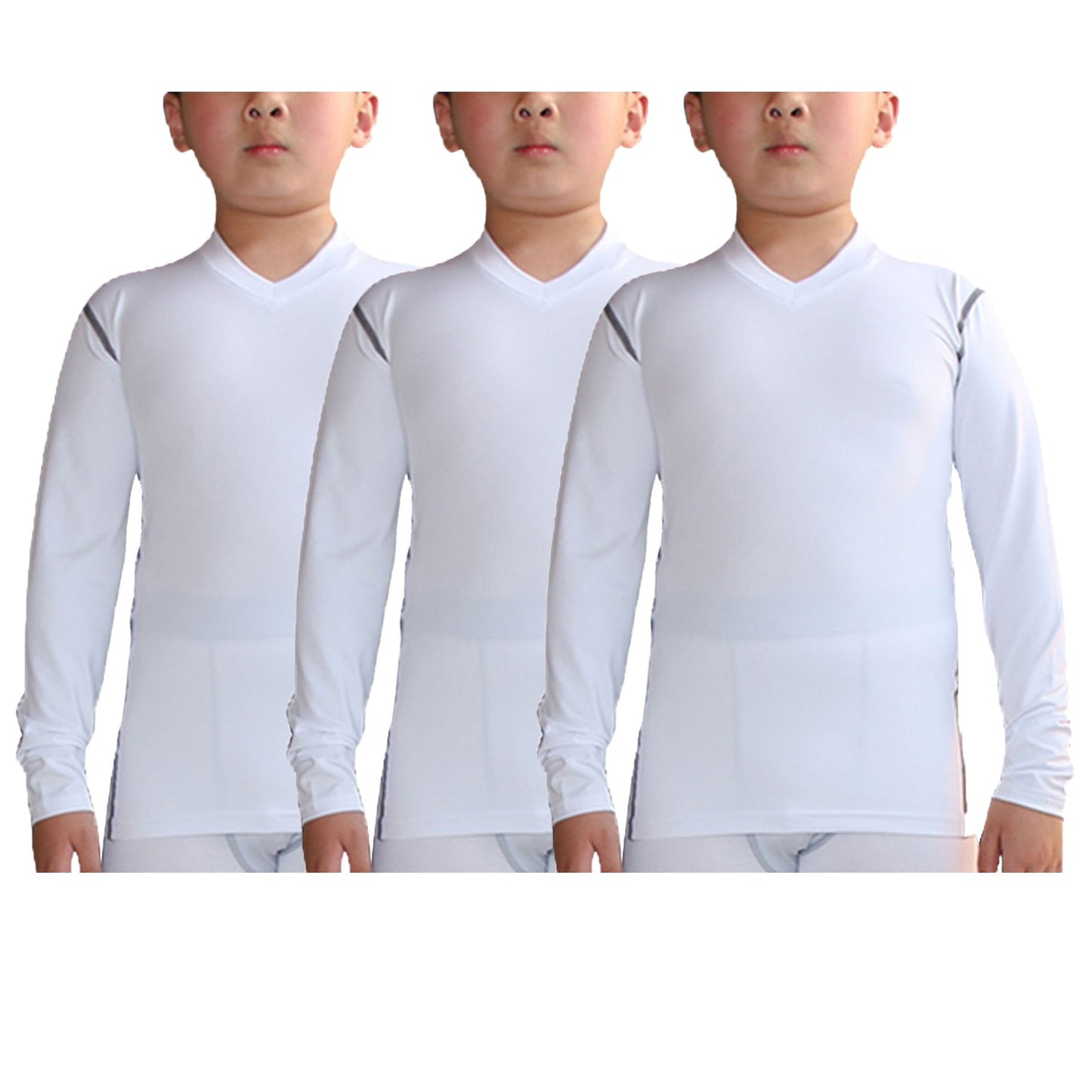 3 Pack Boys&Girls Long Sleeve Compression Soccer T-Shirt for Unisex LANBAOSI