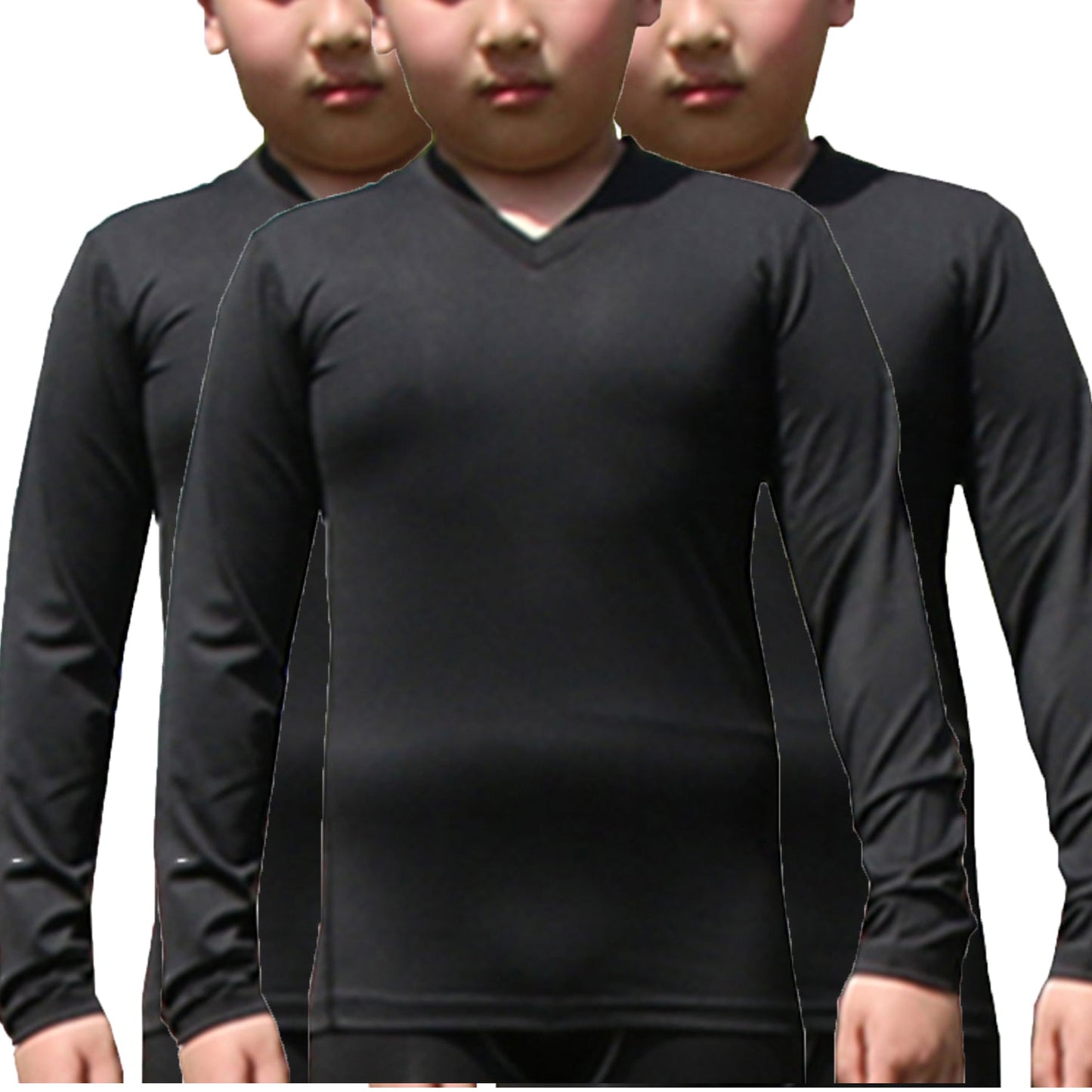 3 Pack Boys&Girls Long Sleeve Compression Soccer T-Shirt for Unisex LANBAOSI