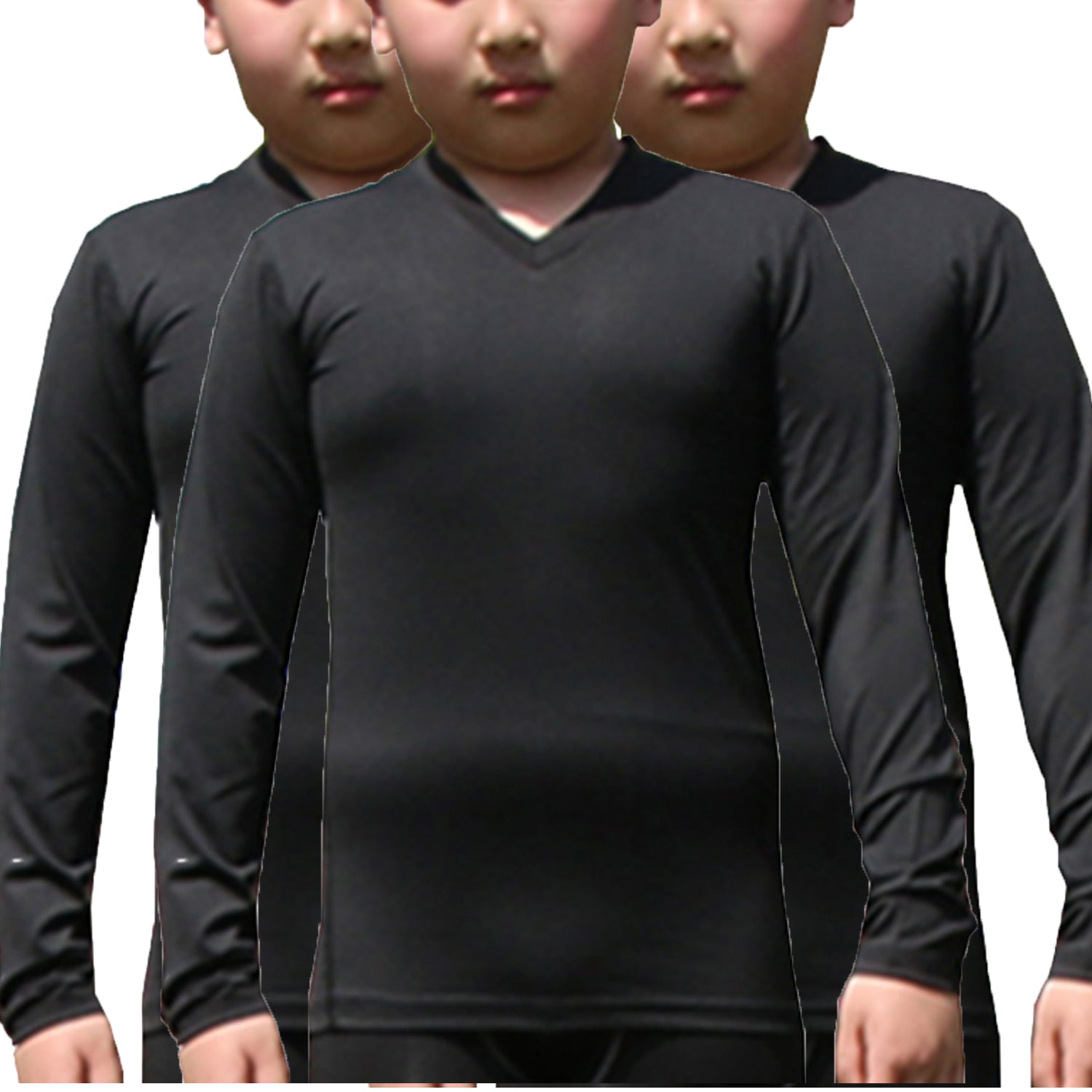 3 Pack Boys&Girls Long Sleeve Compression Soccer T-Shirt for Unisex LANBAOSI