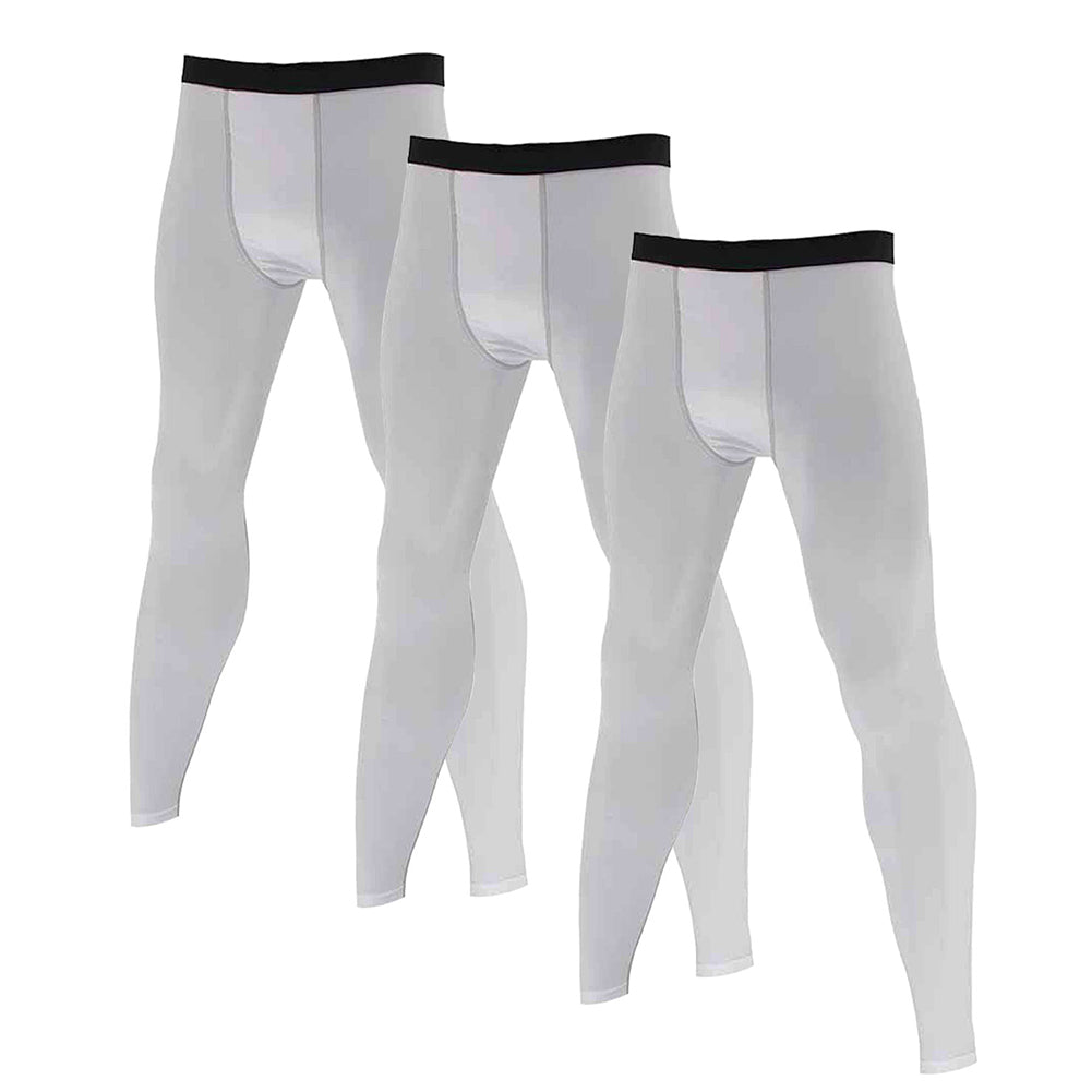 3 Pack Men Compression Pants Cool Dry Male Baselayer Tights Leggings LANBAOSI