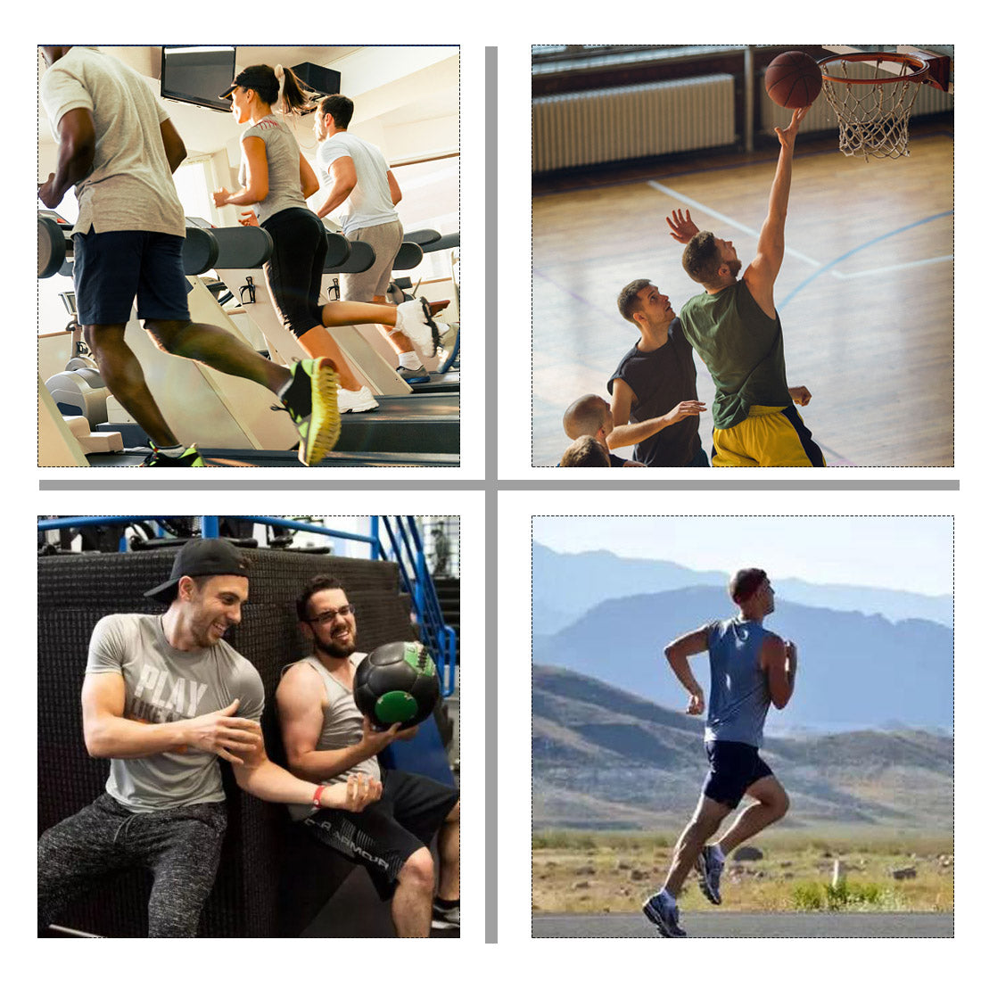 3 Pack Men's Running Compression Sleeveless Dry Base Layer Tank Top LANBAOSI