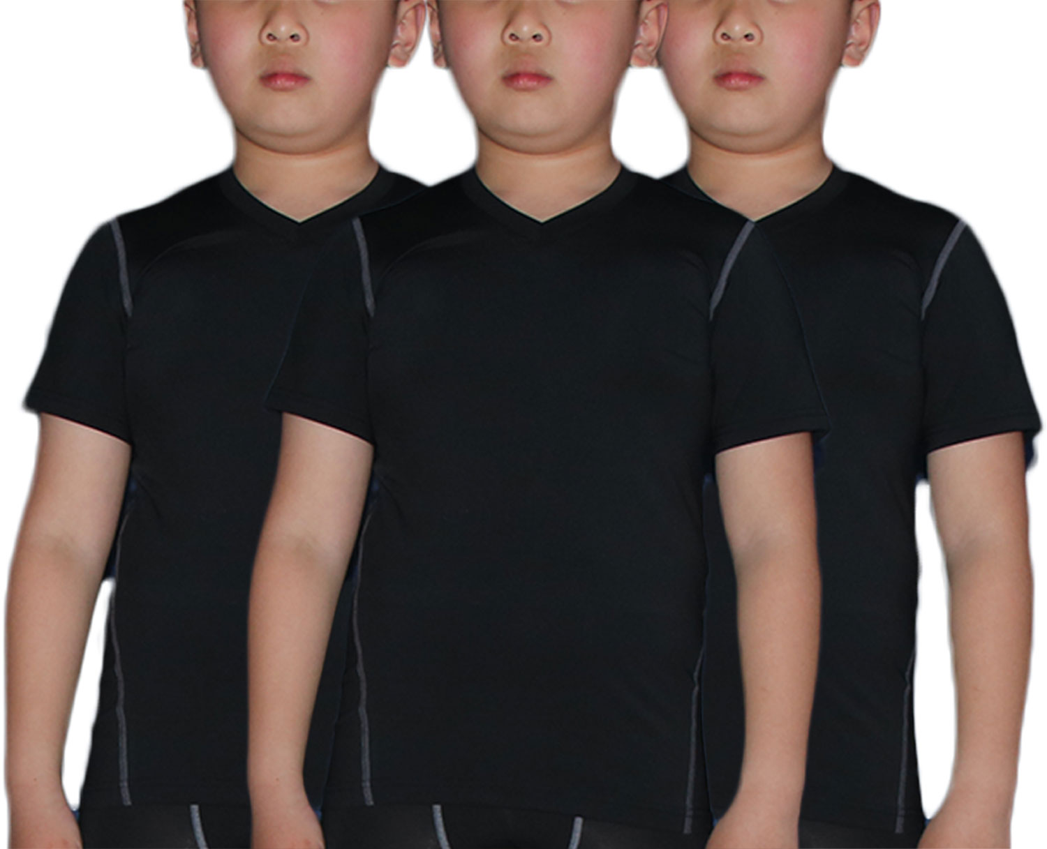 Lanbaosi Boys Compression Baselayer Top Unisex Short Sleeve Under Shirt Size 5, White / 10