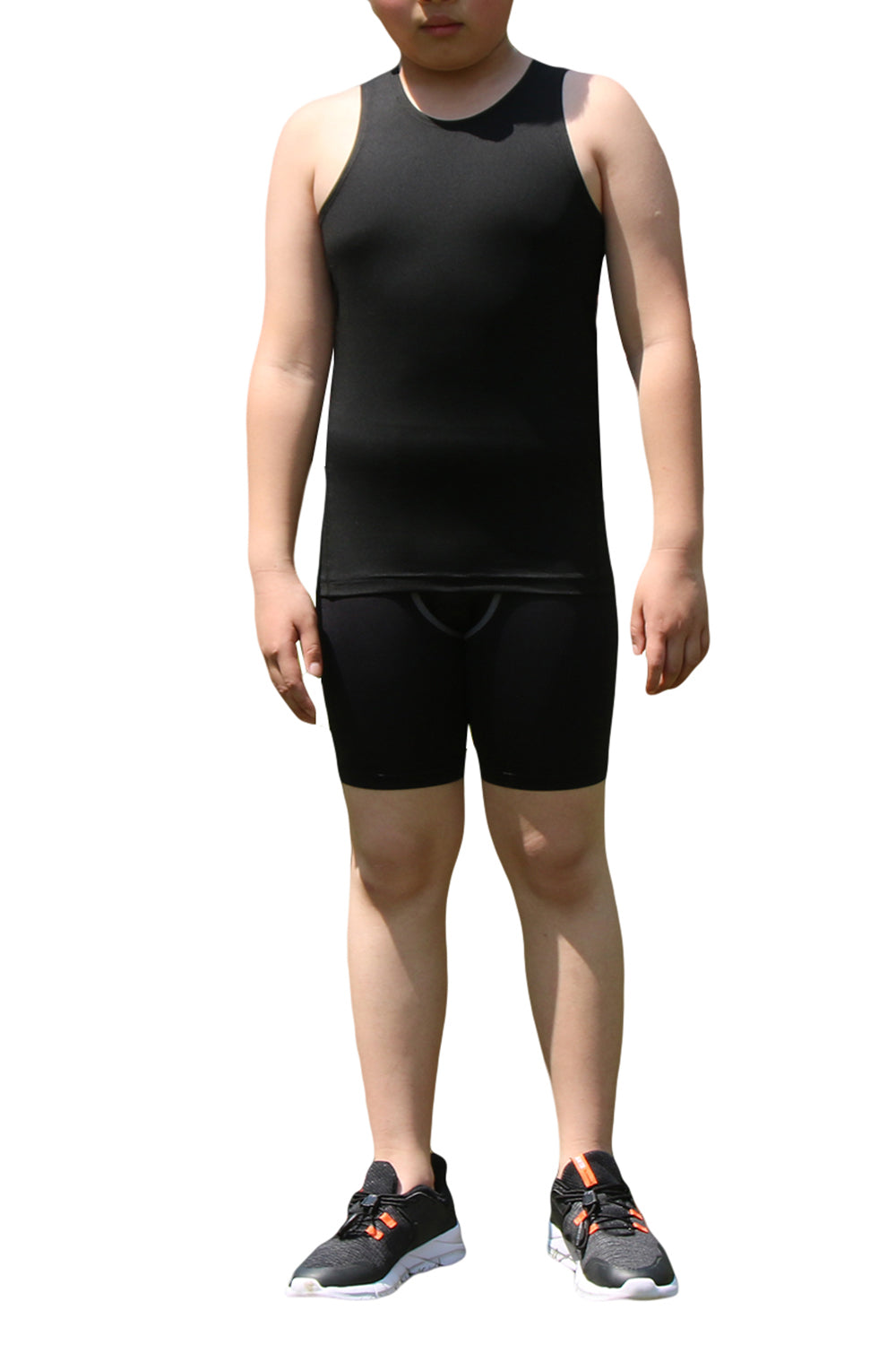 Boy's Sleeveless Tank Set Boys Summer Vest & Shorts Wicking Base Layer LANBAOSI