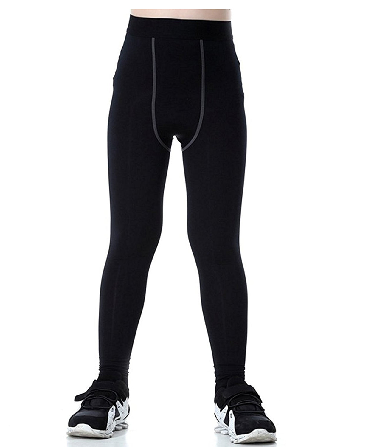 Boys Compression Pants Fleece Lined Thermal Basketball Leggings 3 Pack LANBAOSI