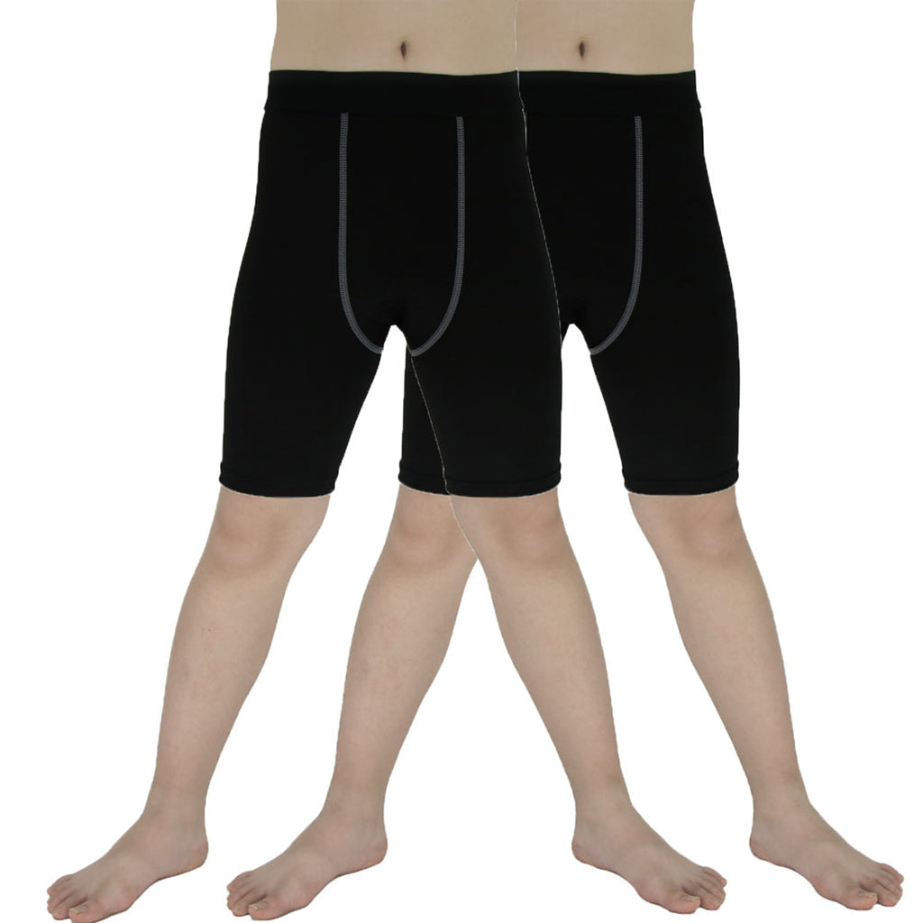 Children Boys Breathable Compression Pants With Knee Pad Sport