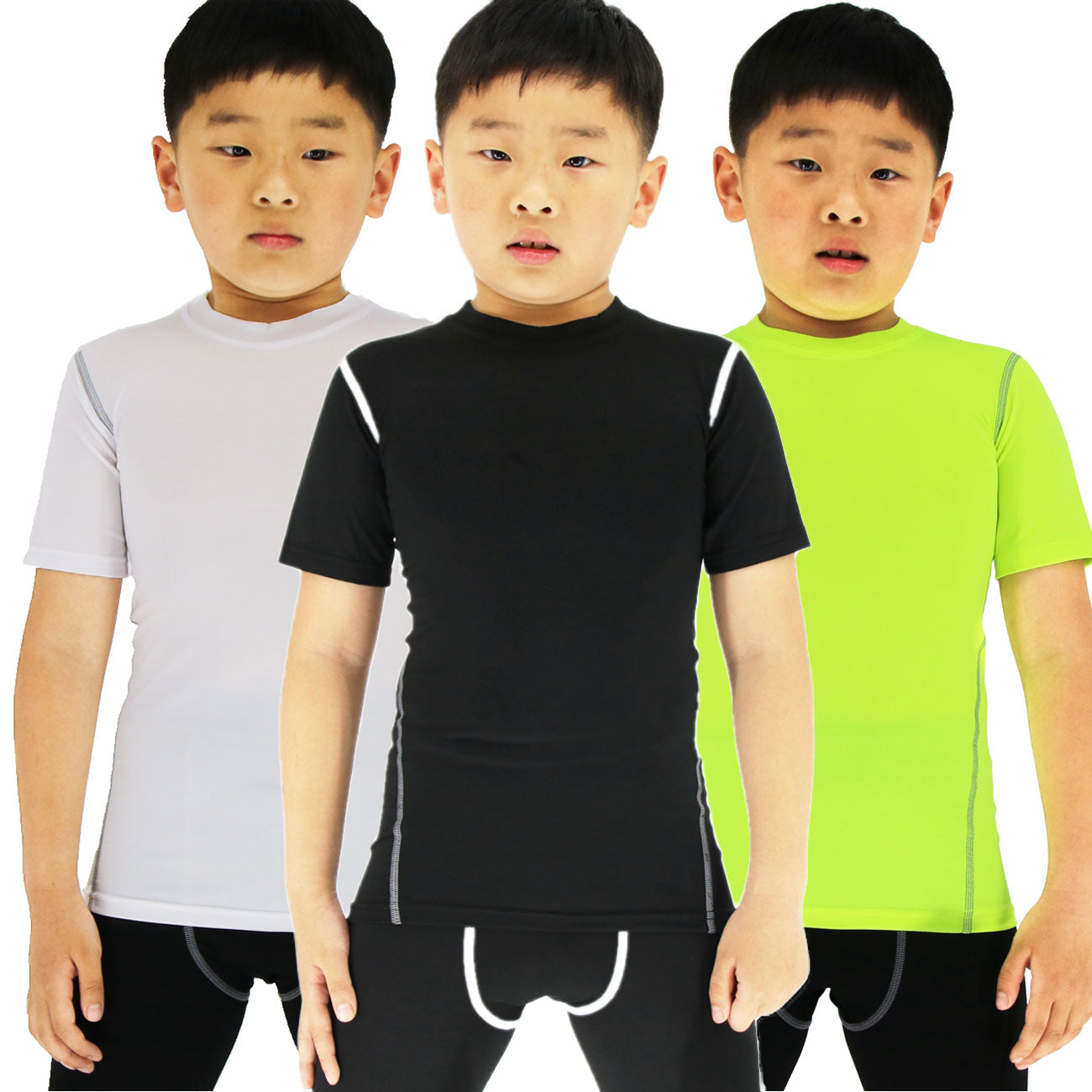 Boys Girls Compression Soccer Practice T-Shirt Sport Athletic T Shirts LANBAOSI