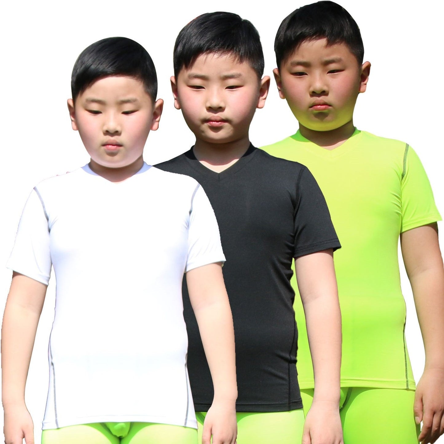 Boys Girls Compression Soccer Practice T-Shirt Sport Athletic T Shirts LANBAOSI