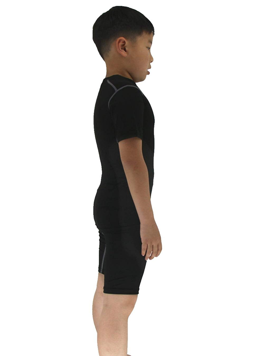 Boys Girls Compression Soccer Practice T-Shirt Sport Athletic T Shirts LANBAOSI