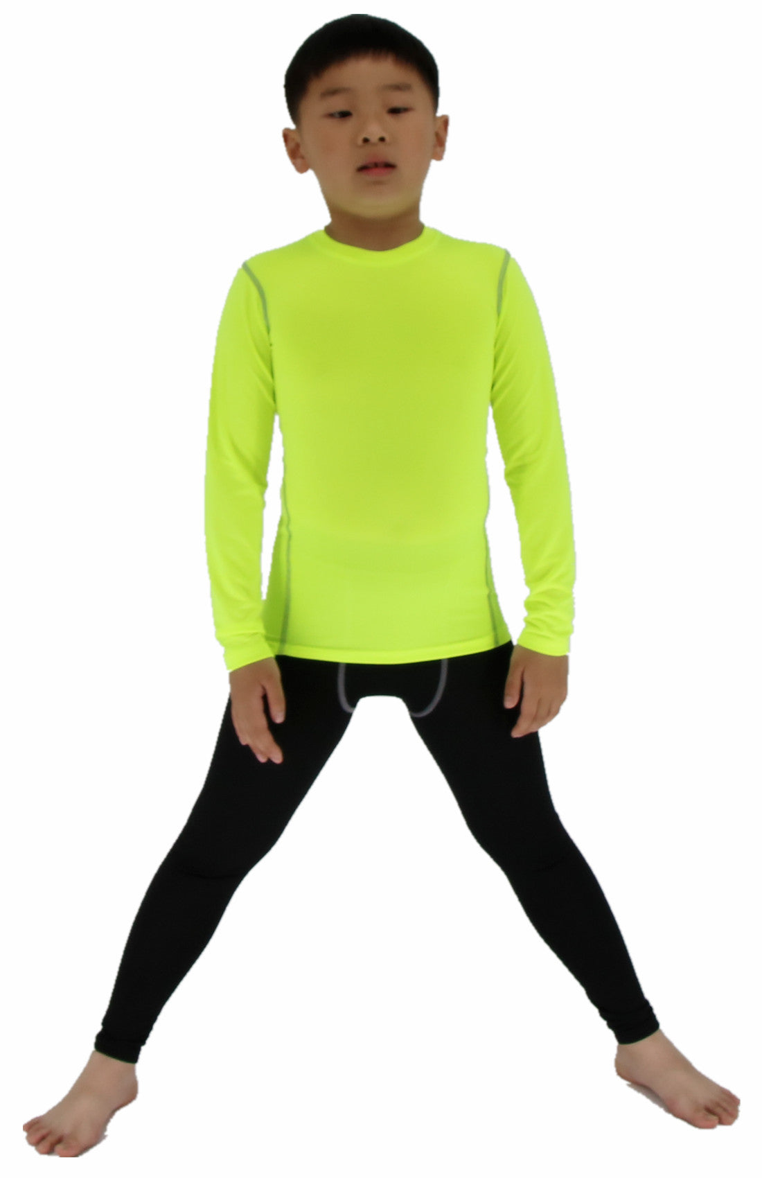 Boys & Girls Long Sleeve Compression Shirts and Pant 2 Pcs Set LANBAOSI