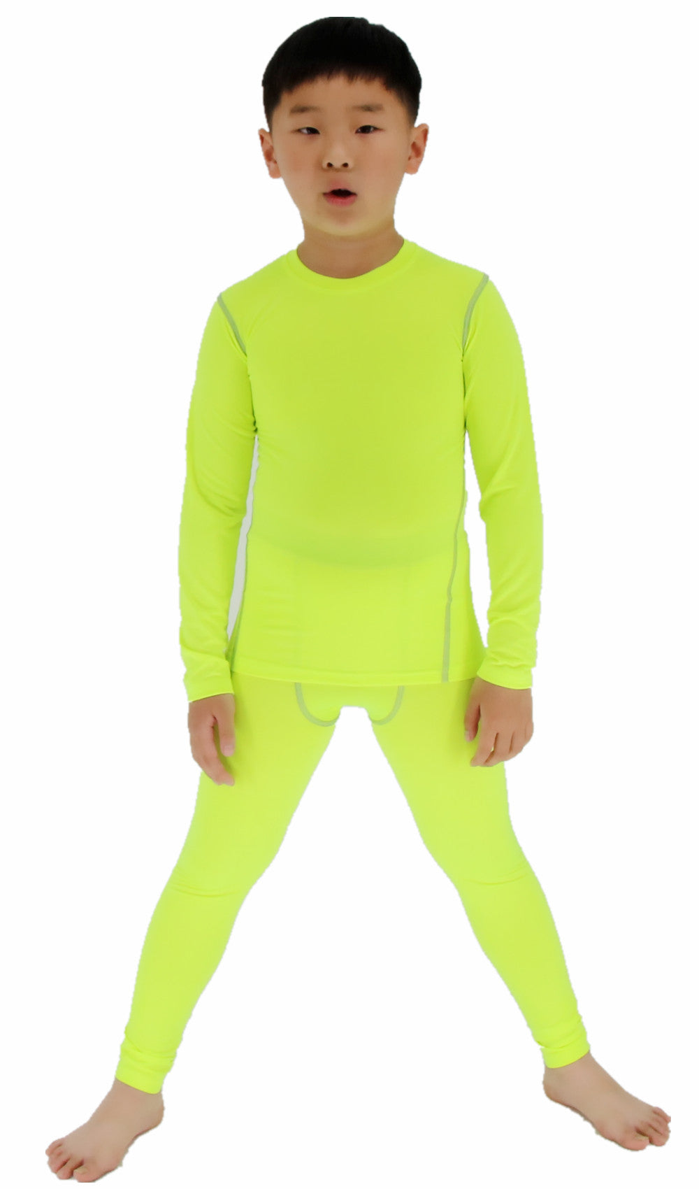 Boys & Girls Long Sleeve Compression Shirts and Pant 2 Pcs Set LANBAOSI