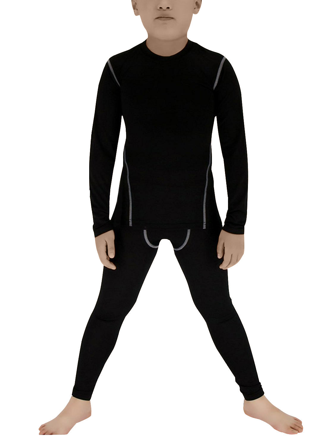 Boys & Girls Long Sleeve Compression Shirts and Pant 2 Pcs Set LANBAOSI