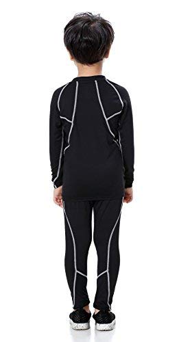 Boys & Girls Long Sleeve Compression Shirts and Pant 2 Pcs Set Unisex LANBAOSI