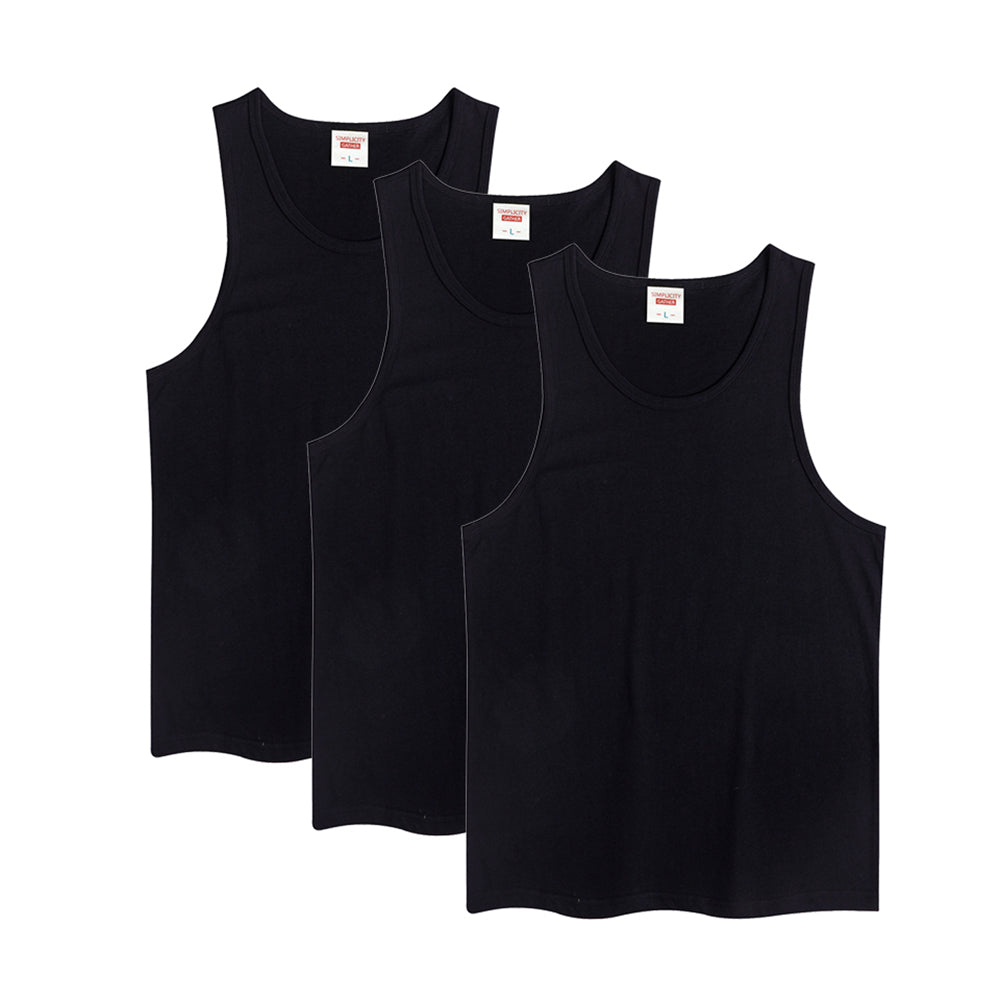 Boys Toddler Kids Sleeveless T-shirts Undershirts 3-pack Cotton Tank Base Layer Tops LANBAOSI