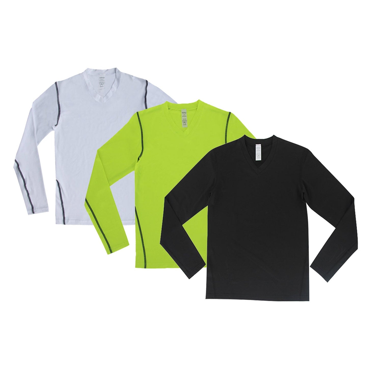 Football Skins Kids Base Layer Moisture Wicking Quick Dry Tops 3 Pack LANBAOSI