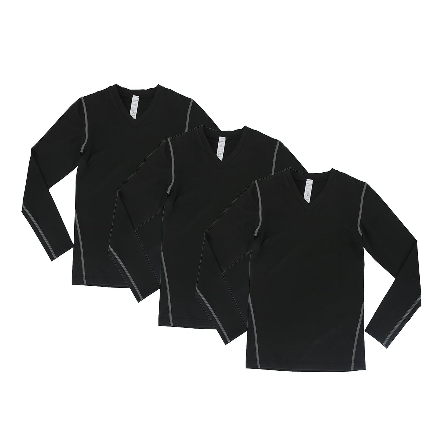 Football Skins Kids Base Layer Moisture Wicking Quick Dry Tops 3 Pack LANBAOSI