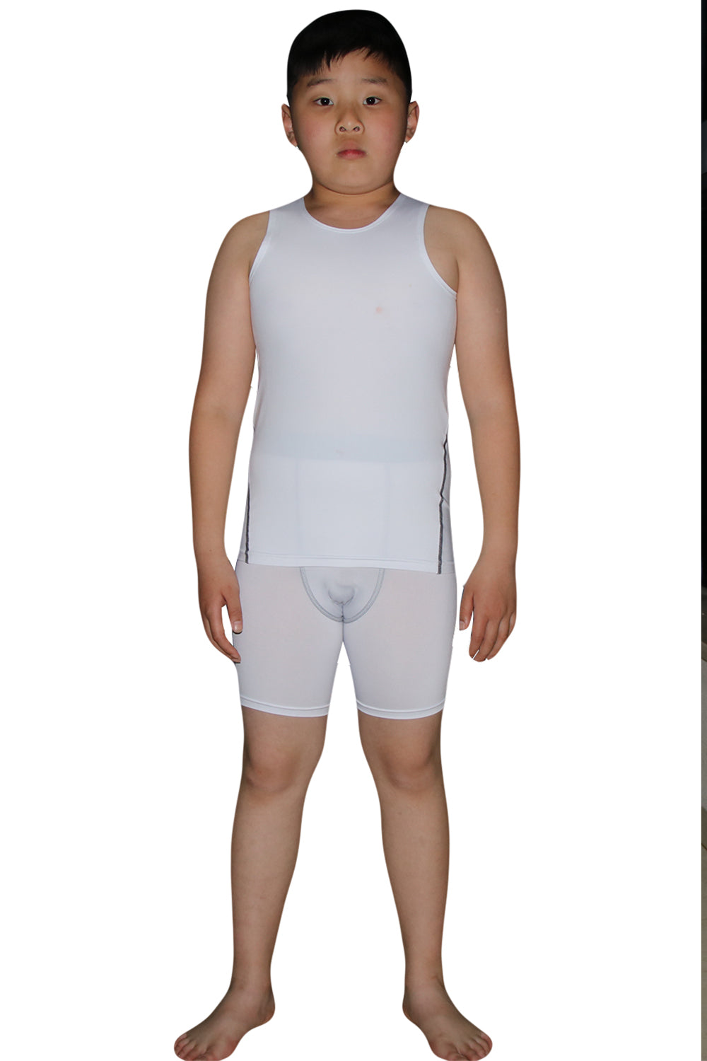 Kids Boys Girls Compression Tank Top & Shorts Sleeveless Base Layer LANBAOSI