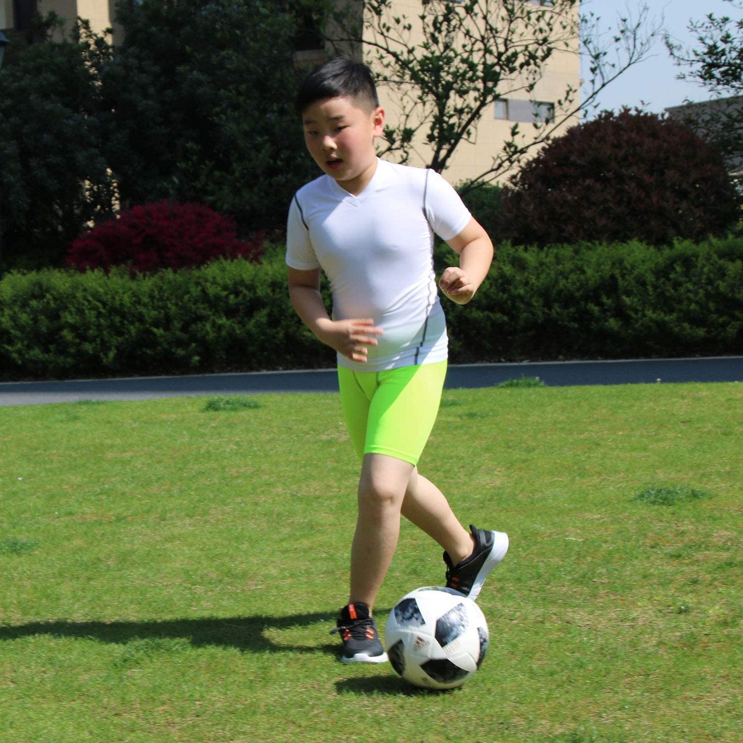 Kids Compression Shirt Underwear Boys Youth Under Base Layer Short Sleeve Top for Unisex LANBAOSI