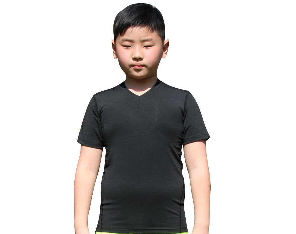 Kids Compression Shirt Underwear Boys Youth Under Base Layer Short Sleeve Top for Unisex LANBAOSI