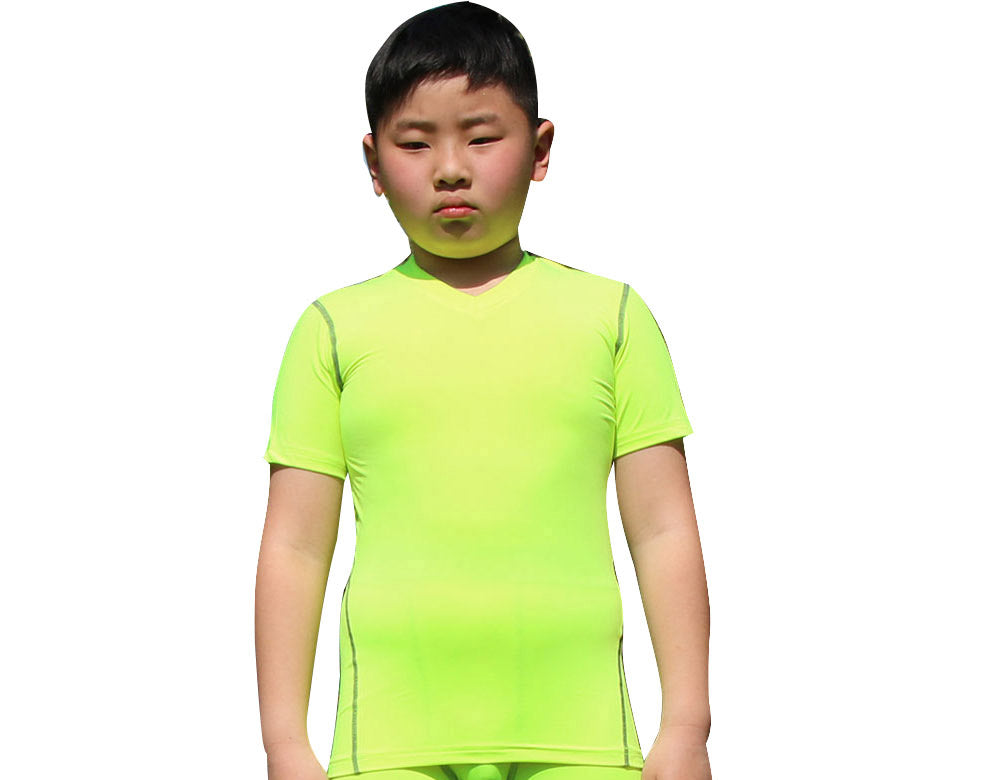 Kids Compression Shirt Underwear Boys Youth Under Base Layer Short Sleeve Top for Unisex LANBAOSI