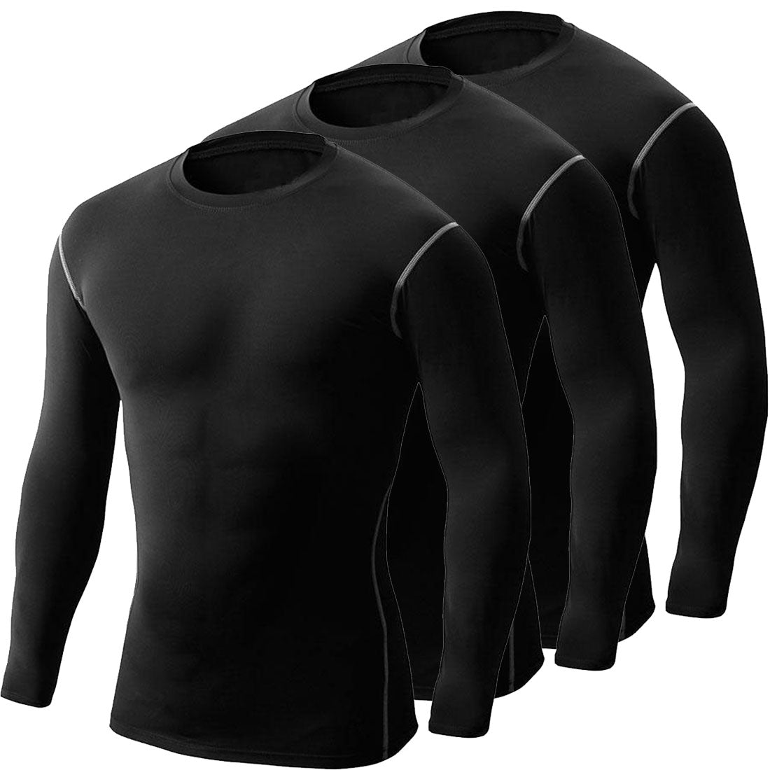 Kids Compression Shirts Fleece Lined, Thermal Long Sleeve Top T Shirts LANBAOSI