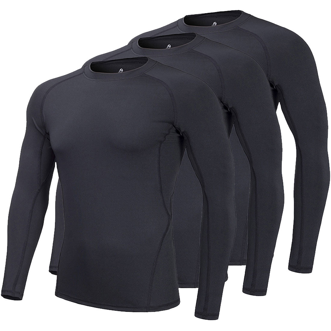 Kids Compression Shirts Fleece Lined, Thermal Long Sleeve Top T Shirts LANBAOSI