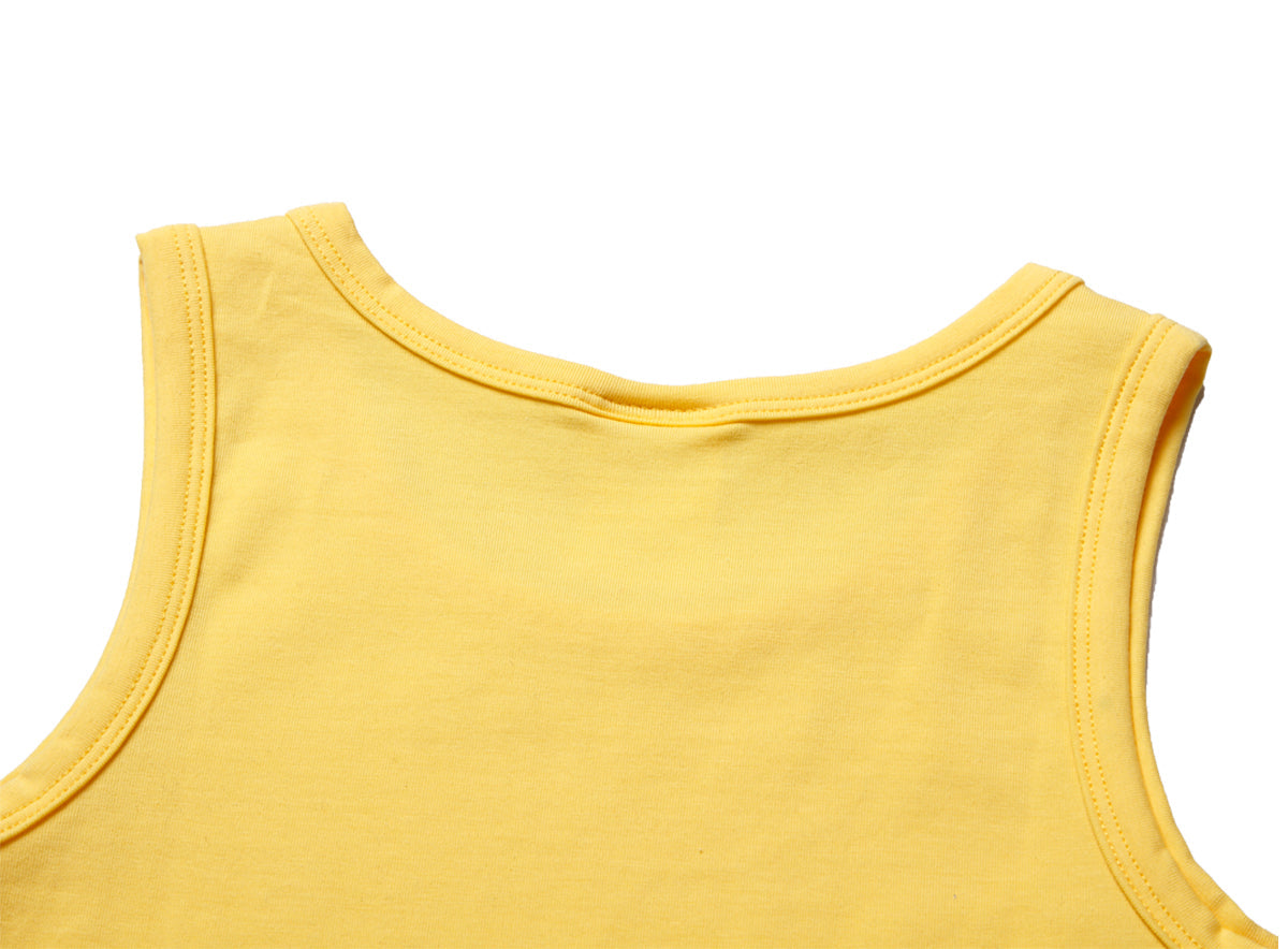 LANBAOSI 3 Pack Boys Girls Children's One-piece Tank Tops 100% Cotton Summer Sleeveless Undershirts LANBAOSI