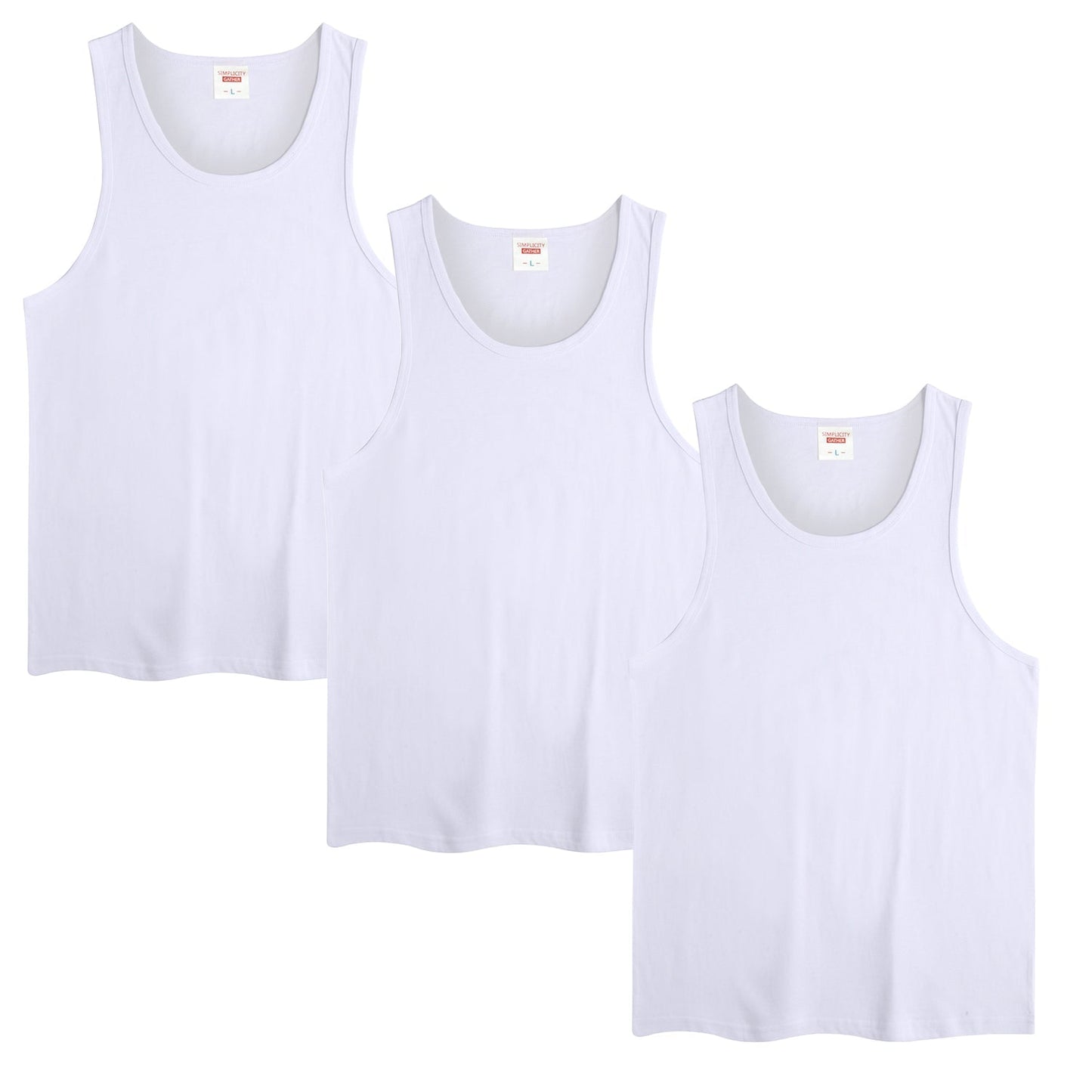 LANBAOSI 3 Pack Boys Girls Children's One-piece Tank Tops 100% Cotton Summer Sleeveless Undershirts LANBAOSI
