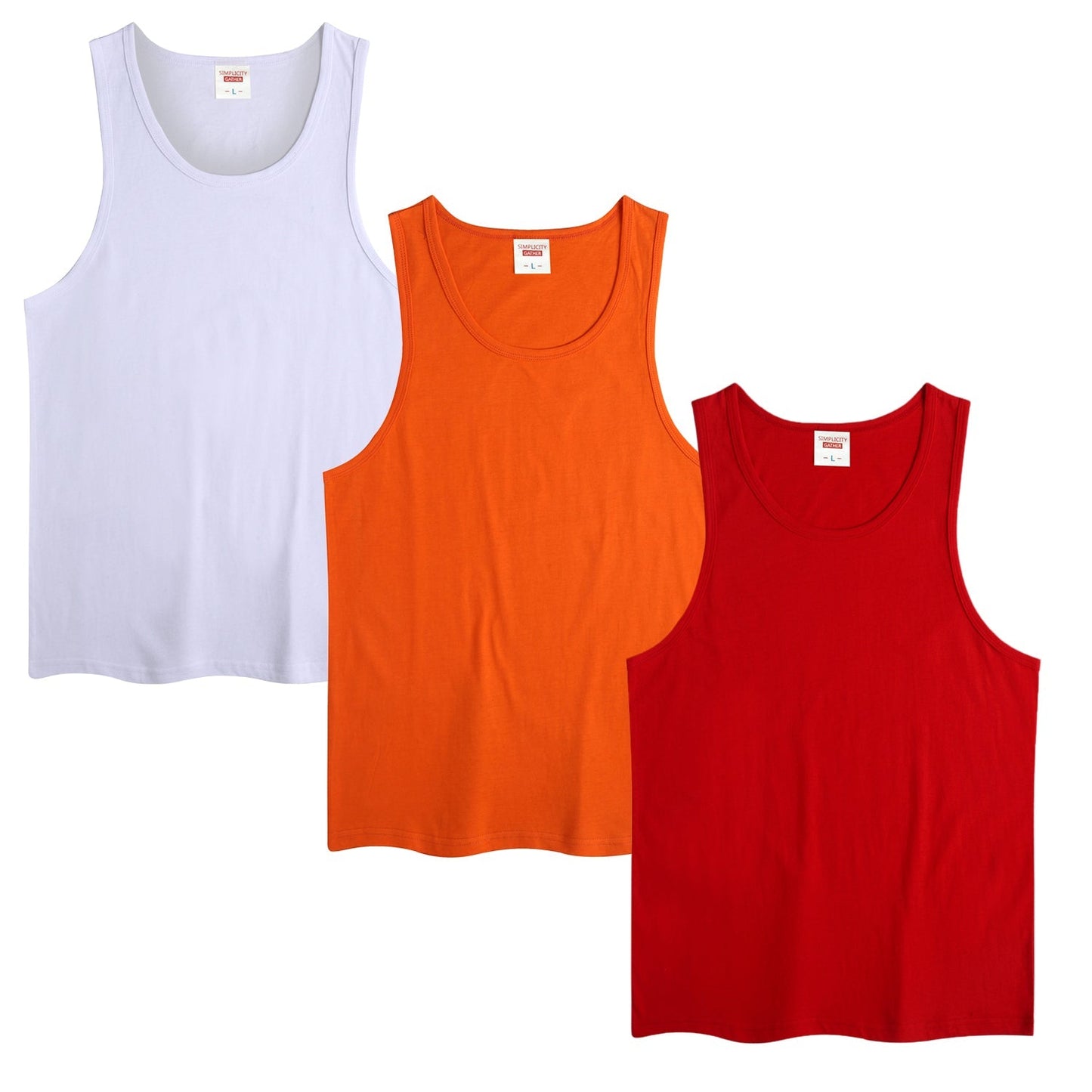 LANBAOSI 3 Pack Boys Girls Children's One-piece Tank Tops 100% Cotton Summer Sleeveless Undershirts LANBAOSI