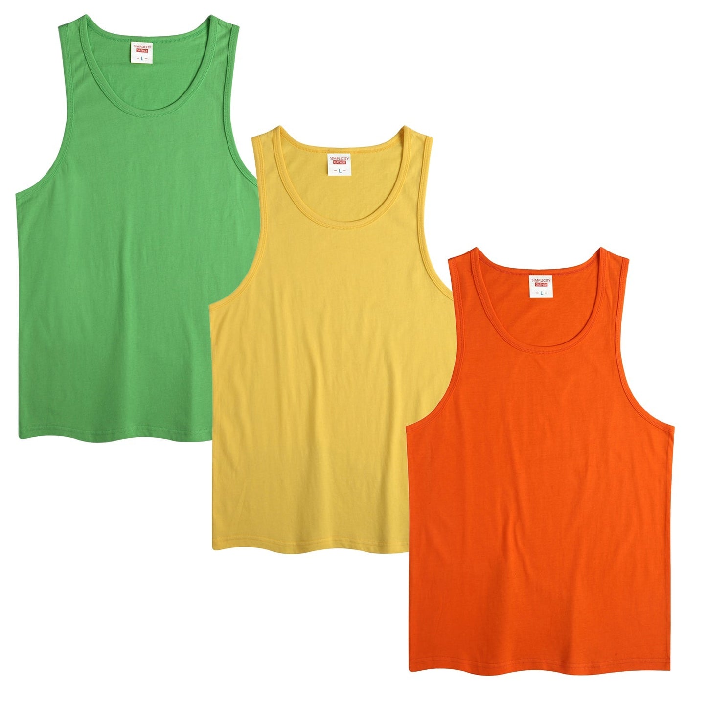 LANBAOSI 3 Pack Boys Girls Children's One-piece Tank Tops 100% Cotton Summer Sleeveless Undershirts LANBAOSI