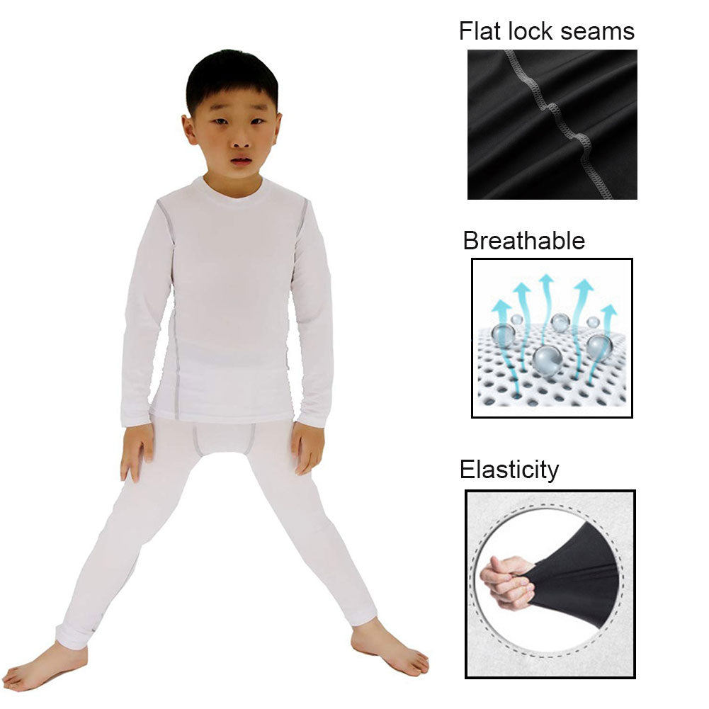 LANBAOSI Boys&Girls Long Sleeve Compression Soccer Practice T-Shirt LANBAOSI