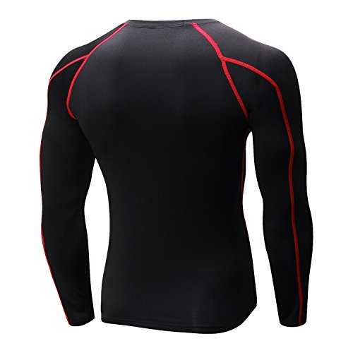 LANBAOSI Compression Tops for Men Quick Dry Lightweight Male Base Layer Long Sleeve T Shirt LANBAOSI