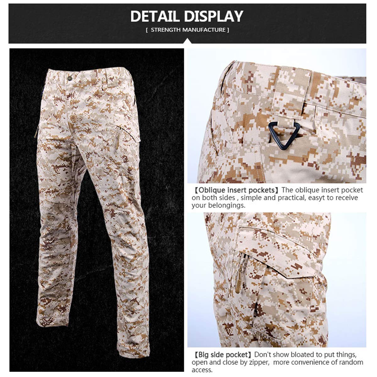 LANBAOSI Men Military BDU Combat Army Airsoft Tactical Hunting Pants LANBAOSI