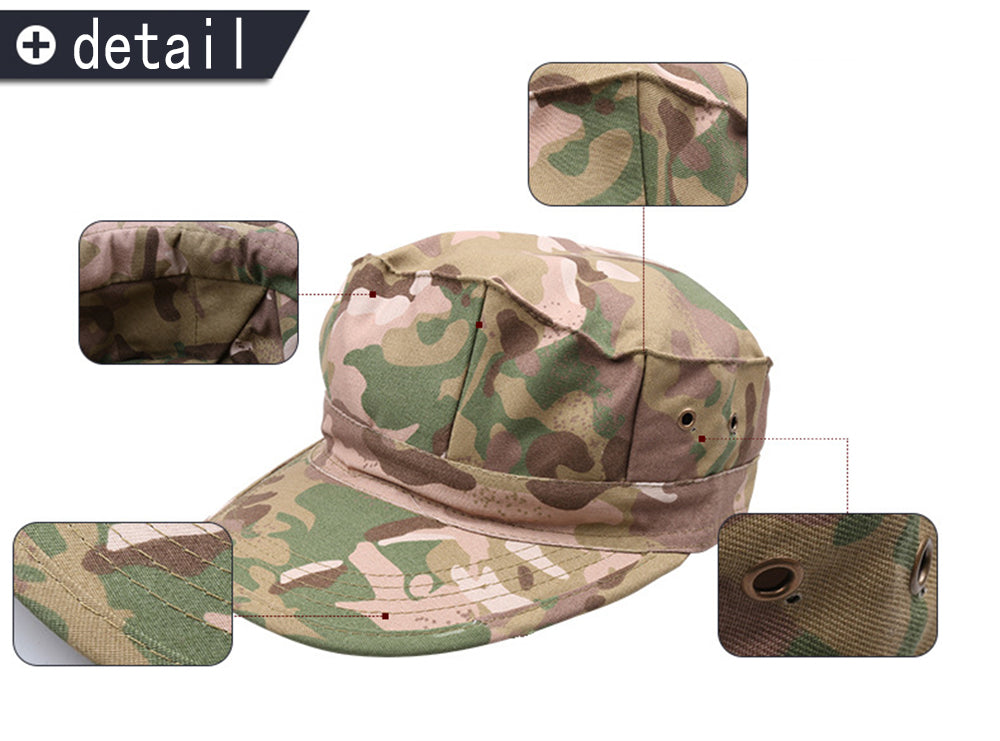 LANBAOSI Men's Army Cap Cadet Hat Military Adjustable Baseball Cap LANBAOSI