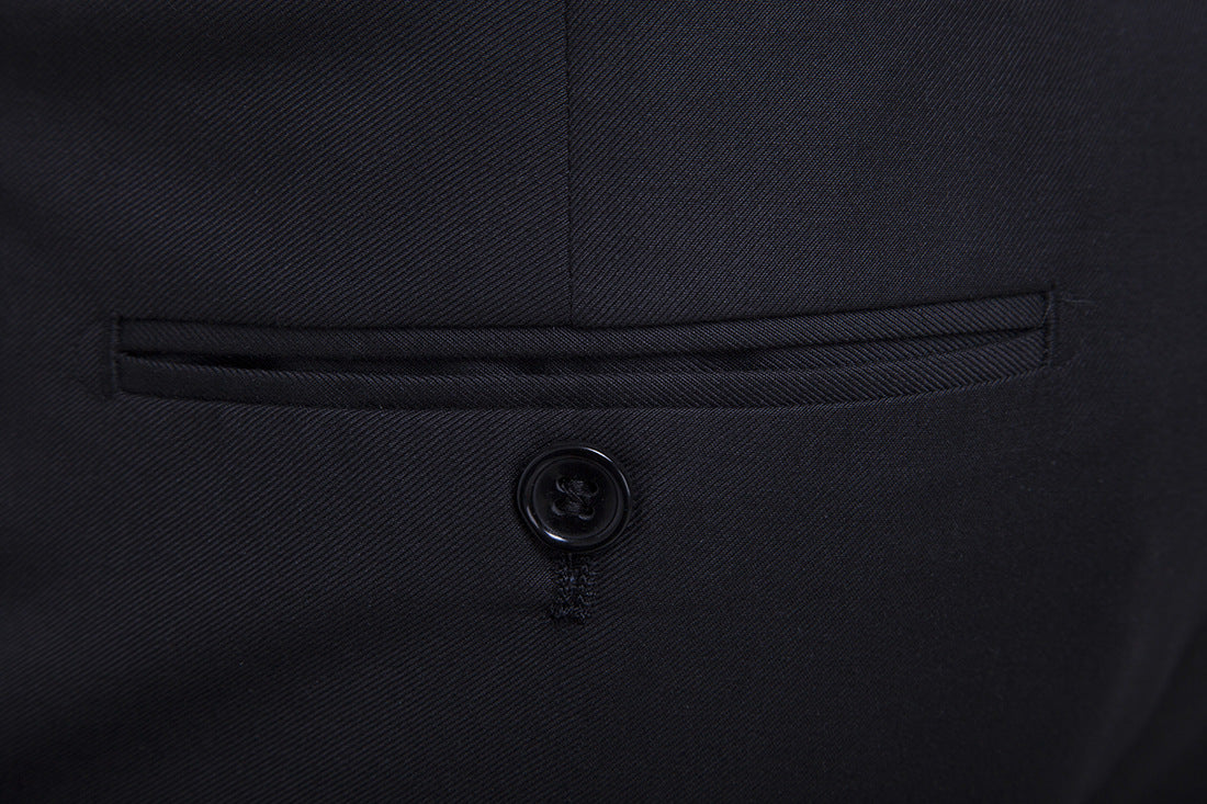 LANBAOSI Men's Classic Slim Fit Solid Business Trousers LANBAOSI