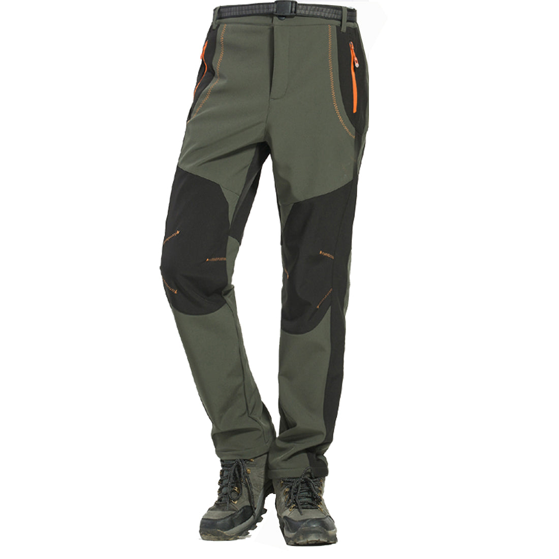 LANBAOSI Men's Travel Pants Waterproof Fleece Hiking Pant Softshell Trousers LANBAOSI